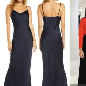 Shona Joy Cowl Neck Satin Gown